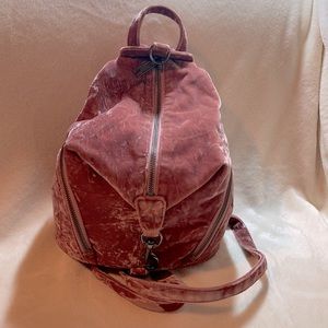 Rebecca Minkoff Julian Velvet Backpack Pink